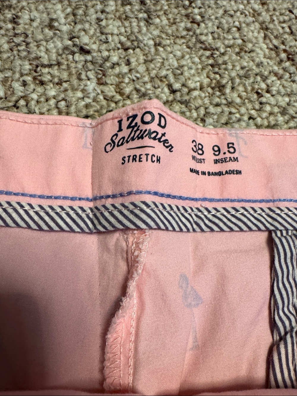 Izod Pink Shorts with Blue Flamingo - Picture 2 of 4